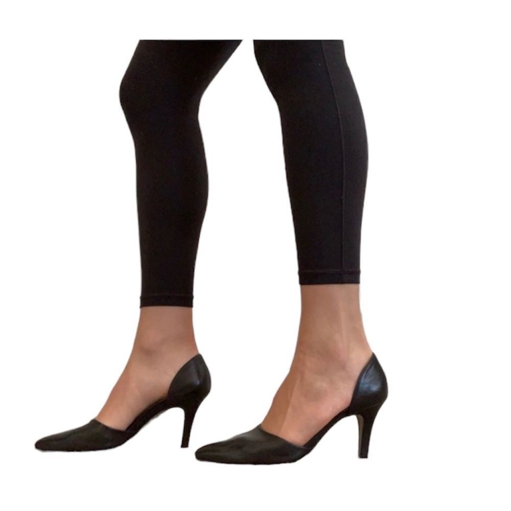 Paul Green Char Black Leather D’Orsay Pump Heels size 6